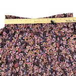 Anthropologie  Pink White Paisley Tiered Elastic Waist Mini Ruffle Skirt Size XL Photo 6