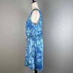 Cabana Life Aqua Tropical Floral Cinch Dress L Large Sleeveless V Photo 3