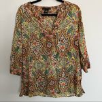 Grace Elements Grace Element Paisley Tunic Three Quarter Sleeves 100% Cotton. Size M Photo 0