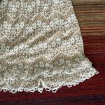 Selfie Leslie  NWT Bobby Bardot Neckline Floral Lace Overlay Dress Beige Photo 4