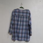 Free People  Blue Plaid Sunday Morning Sleep Shirt Sz M Photo 10