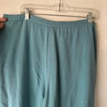 Diane Von Furstenberg  Silk Assets Wide Leg Palazzo Pants Blue L Oversized Artsy Photo 3