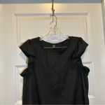 SheIn  Curve Black Scoop Neck Flutter Sleeve Dress 1XL Photo 4