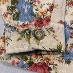 Tapestry Floral Zip Jacket Women’s Large Cottagecore Boho Rose Print Retro Blue Photo 6