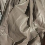 BB Dakota  Taupe Faux Leather Moto Jacket EUC Women's Small Photo 8