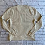 Gilly Hicks  Long Sleeve Top Waffle Knit Crew Neck Small Neutral T-shirt EUC Photo 4