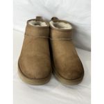 UGG  Classic Ultra Mini Ankle Boots Chestnut Suede Shearling Lined Women’s 7 Photo 2