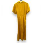 Cult Gaia  Calista Short Sleeve Faux Wrap Midi Dress‎ in Tumeric Gold Yellow Sz 2 Photo 6