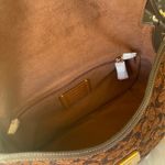 Coach Etta Flap Shoulder Bag in Signature Chenille Truffle CCe58IMA7U Photo 4