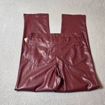 Joie  Pants Womens 8 Burgundy Straight Faux Leather Limited Edition Pants NEW‎ Photo 1