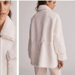 Maeve Anthropologie  Cinched Soft Faux Fur Winter Coat Ivory Size 1X Photo 13