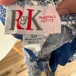 Y2K R&K Originals Petite Blue Paisley Sleeveless Sun Dress Dress Size 4 Doll Photo 6