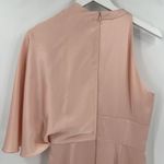 Theia Bria Cape Wrap Cocktail‎ Dress Light Pink High Low Asymmetrical Zip Size 8 Photo 6