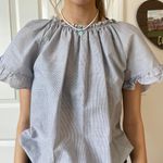 Hippie Laundry Blue And White Striped Top Photo 0
