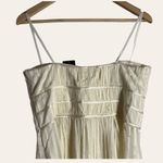 BCBGMAXAZRIA  Ivory Off White Beaded Strapless Silk Mini Dress Size 8 Photo 5