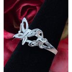 None Cute Silver Tone Butterfly Ring Size 7 Novelty Jewelry Photo 1