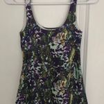 Lululemon Women’s 4  Amala Floral Sport Purple Green Yoga Athletic Workout Tank Photo 3