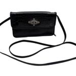 Brighton Convertible Crossbody Shoulder Bag Clutch Croc Alligator Black Photo 1
