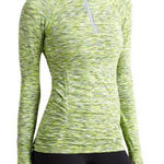 Athleta  Fast Track Quarter Zip Lime Green Pullover Photo 0