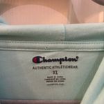 Champion Light Blue Hoodie Velvet Hoodie Photo 5