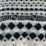 Free People Wool Fair Isle Harriet Crewneck Sweater Ivory Black Large Thumbholes Photo 10