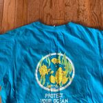 vintage blue yellow white green Del Mar ocean fish shirt Photo 7