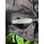 ZARA  Pearl Strap Black Satin Midi Dress with Slit Size Small Photo 5