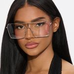 Stylish Clear Frame Women's Glasses Silver Photo 0