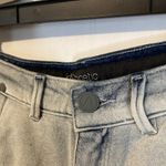 Acynetic women's 25 french terry cotton bleach blue gray denim ERIN booty shorts Photo 1