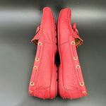 Coach Tassel Loafers Pinkish Red Pebbled Leather Women’s Loafers Size 7.5B Photo 5