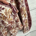 Lucky Brand Womens size Small Long Sleeve Beaded Carpet Paisley Boho Blouse Photo 7