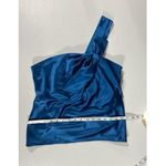 Ann Taylor  Silk Tie One Shoulder Shelf Bra Top Blouse Camisole Women 2P Blue Photo 6