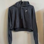 Gymshark  Black Hooded Cropped Sweatshirt Photo 0