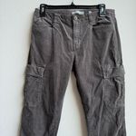 Vince Corduroy Gray Green Cargo Military Ankle Crop Pants Size 6 Small Travel Photo 2