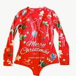 CBR Womens Chic Skinny Christmas Romper Red Size M Photo 3
