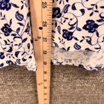 J Jill Floral Tunic Blouse Blue White Large Photo 7