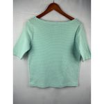 Jones New York Sport Small Green & White Striped Cotton Top Womens Photo 3