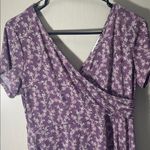 Kaileigh  small Purple Floral v neck skater fit flare Dress Photo 1