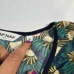 NAF NAF Green and Cream Patterned Mini Dress Black Size 36 Photo 4