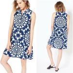 Equipment  100% silk geo print button down shirt dress Photo 1