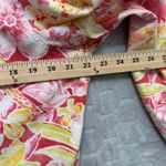 Talbots Women Floral Stretch Jacket L Pink Yellow Green Cotton Blend Tropical Photo 5