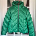 Guess Women’s Large Kelly Green Hooded Quilted Puffer Jacket Coat Fall/Winter Photo 1