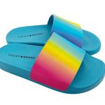 Lucky Brand Parker Rainbow Ombre Slides Sz 7 Photo 0