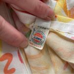 Vintage Pleated Floral Midi Skirt Russ New Attitude ILGWU Yellow Pink 26" Small Photo 5