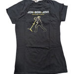 NEW Jon Bon Jovi Womens M Medium Black Vegas‎ Tour 2013 Tee Babydoll T Photo 0