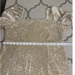 Julia Jordan  Women's Ivory Sequin Fit & Flare Velvet Sheath Dress Size 14 Photo 6