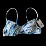 Shade & Shore Women’s Blue/White Bikini Top Removable Pads Size 34A Photo 8
