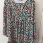 J.Crew Floral Print V- Neck with tie Boho Dress S Prairie Core Granny Coquette Photo 2