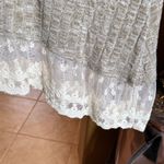 easel Ribbed Lace Trim Beige Knit Mini Dress Size Large Photo 6