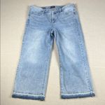 NYDJ  Light Blue Teresa cropped Wide Leg Jeans with raw hem
Size: 12 Photo 0